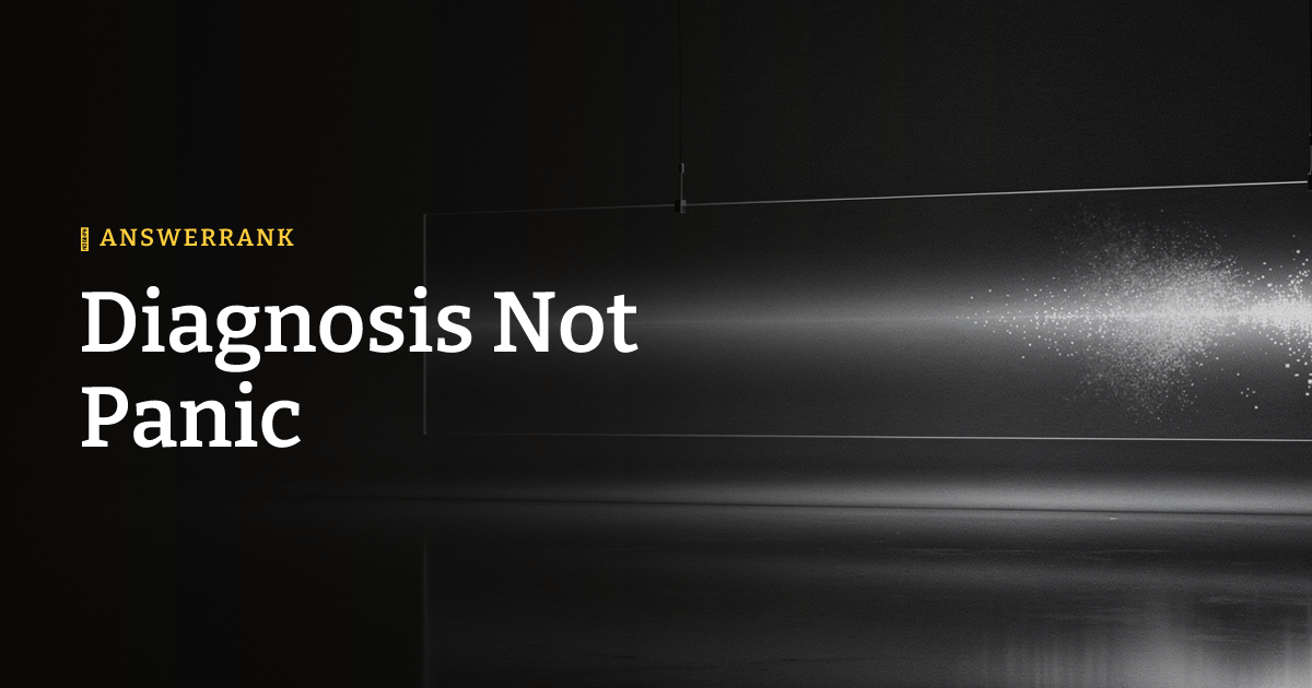 Diagnosis Not Panic
