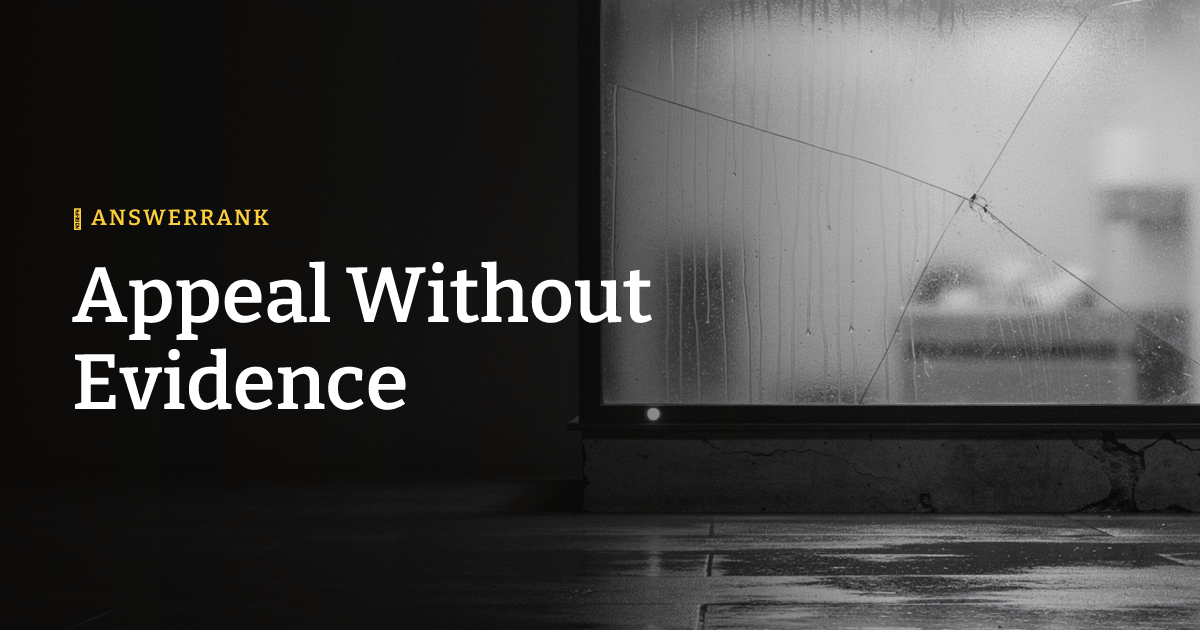 Appeal Without Evidence