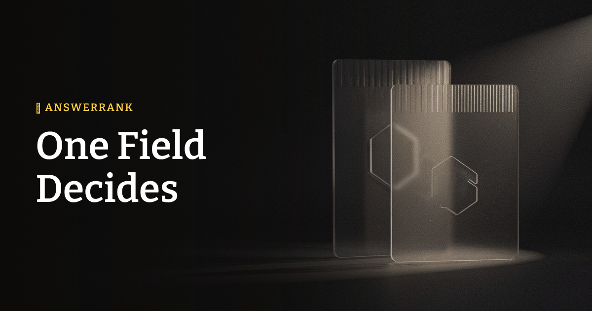 One Field Decides