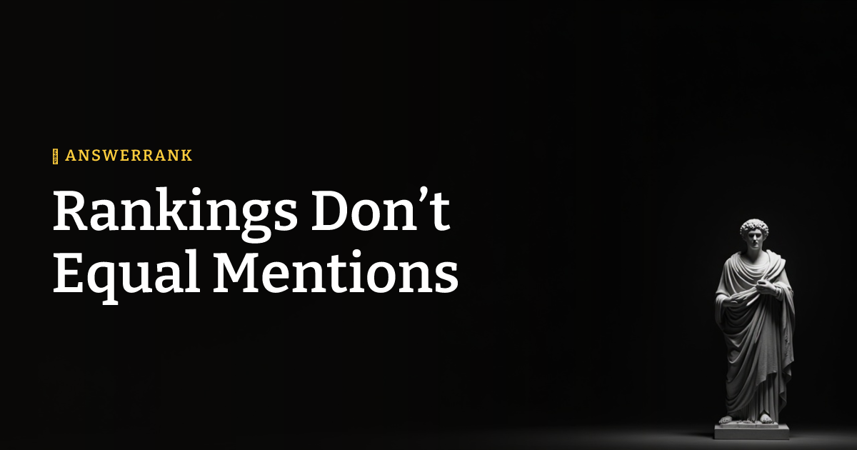 Rankings Don’t Equal Mentions