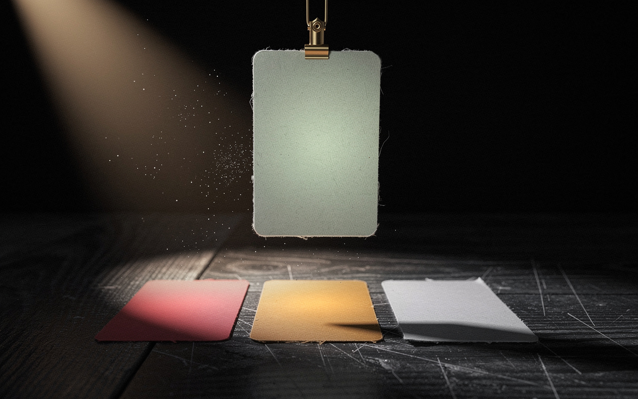 Content audit keep-update-merge-remove decision shown as a glowing card suspended over three dimmer verdict cards.